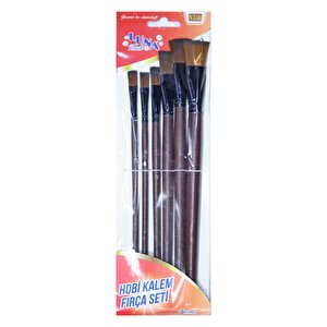 İzmir Fırça Luna Touch Hobi Kalem Fırça Angora 6'lı Set 4100551176