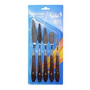 İzmir Fırça Luna Touch Hobi Metal Spatula Seti 5'li 4100551404