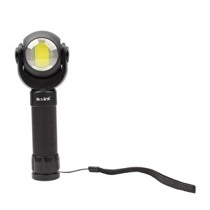 S-link Sl-f860 3w Cob+3w Led Pilli Dönebilen Çift Başlıklı Manyatik Tutuculu El Feneri
