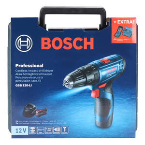 Professional Gsb 120-li 2x2ah Akülü Darbeli Delme/vidalama + 23 Parça Set + V-line 103 Parça Karışık Aksesuar Seti + Sırt Çantası