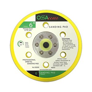 Polisaj Tabanı Osa-c150 150 Mm Cırtlı 6 Delikli Taban