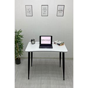 Eva Beyaz Oyuncu Masası Çalışma Masası Laptop Bilgisayar Masası Ofis Masası Beyaz
