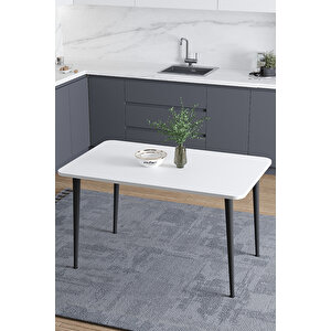 Damla 70x110 Cm İskandinav - Bohem Oval Köşe Beyaz Yemek - Mutfak - Balkon - Çalışma Masası Beyaz