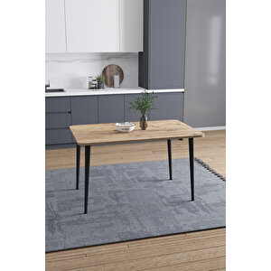 Damla 70x110 Cm İskandinav - Bohem Oval Köşe Çam Desen Yemek - Mutfak - Balkon - Çalışma Masası Atlantik Çam