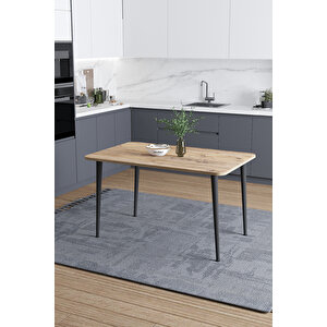Damla 70x110 Cm İskandinav - Bohem Oval Köşe Çam Desen Yemek - Mutfak - Balkon - Çalışma Masası Atlantik Çam