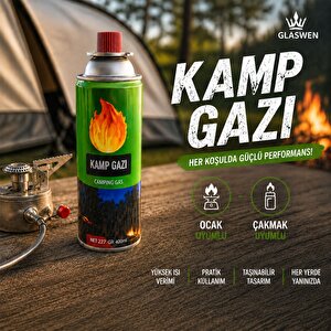 1 Adet Kamp Gazı  Gaz Tüpü Portatif Ocak Kartuşu Tek Kullanımlık Pürmüz 400 Ml 227 Gr