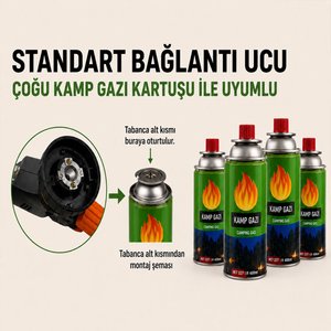 2 Adet Kamp Gazı  Gaz Tüpü Portatif Ocak Kartuşu Tek Kullanımlık Pürmüz 400 Ml 227 Gr
