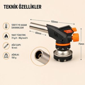 2+1 Çakmaklı Pürmüz Yedek Kartuşu Kamp Gazı 400 Ml Piknik Kamp Mangal Mutfak Ateş Tutuşturucu