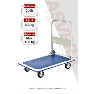 Lowbed 300 Katlanabilir Platform El Arabası 300 Kg Yük Arabası