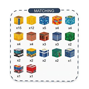 Kzl Şehir Temalı Manyetik Blok Yapı Küpleri Seti 2x2x2 Cm 67 Parça Ch1432