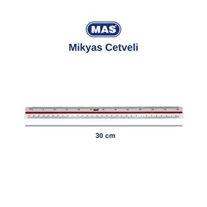 Üçgen Plastik Mikyas Cetveli 30 Cm 2262
