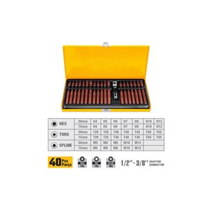 Sgs3875 Bi̇ts Uç Seti̇ 40 Parça 30-75mm Torx Alyan
