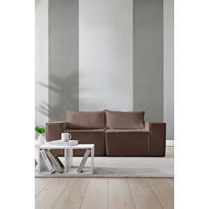 Puzzle Sofa Koltuk Tamamen Sünger Kahverengi
