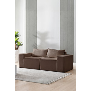 Puzzle Sofa Koltuk Tamamen Sünger Kahverengi