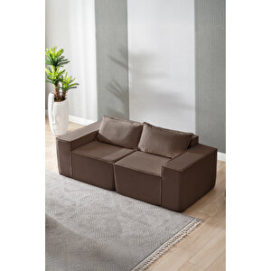 Puzzle Sofa Koltuk Tamamen Sünger Kahverengi