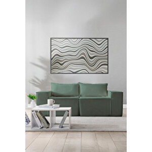 Puzzle Sofa Koltuk Tamamen Sünger Yeşil