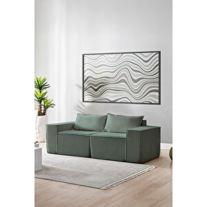 Puzzle Sofa Koltuk Tamamen Sünger Yeşil