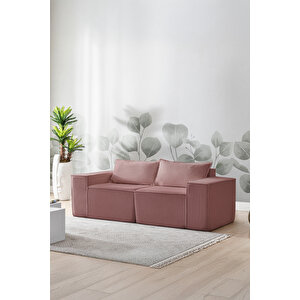 Puzzle Sofa Koltuk Tamamen Sünger Pembe