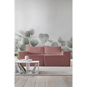Puzzle Sofa Koltuk Tamamen Sünger Pembe