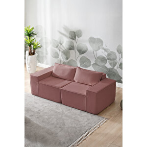 Puzzle Sofa Koltuk Tamamen Sünger Pembe