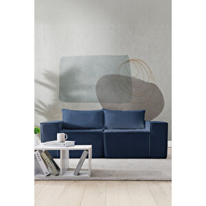 Puzzle Sofa Koltuk Tamamen Sünger Lacivert