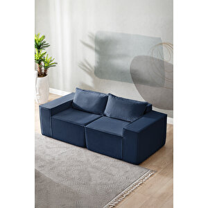 Puzzle Sofa Koltuk Tamamen Sünger Lacivert