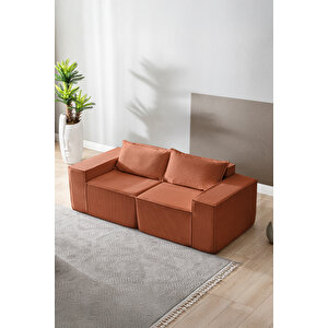 Puzzle Sofa Koltuk Tamamen Sünger Turuncu