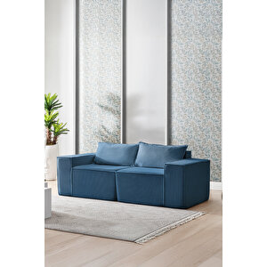 Puzzle Sofa Koltuk Tamamen Sünger Mavi