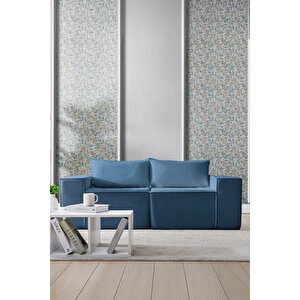 Puzzle Sofa Koltuk Tamamen Sünger Mavi