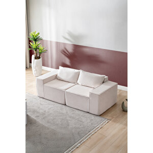 Puzzle Sofa Koltuk Tamamen Sünger Krem