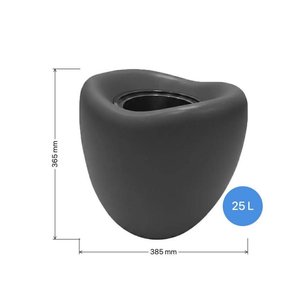 So-lale02 Lale Saksı Dekoratif Modern Plastik İç Kovalı 25 Lt No:2 Antrasit