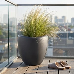So-lale02 Lale Saksı Dekoratif Modern Plastik İç Kovalı 25 Lt No:2 Antrasit