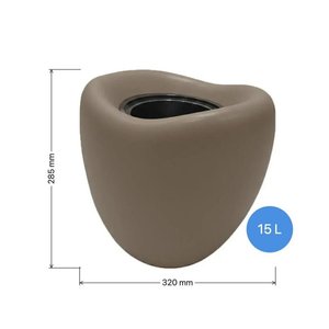 So-lale01 Lale Dekoratif Saksı Plastik İç Kovalı 15 Lt No: 1 Moka 8175