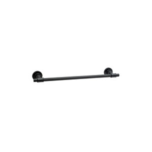 Helıx Duvara Montajlı Uzun Havluluk Siyah 45 Cm