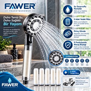 Faucet&shower Masajli El Duşi+5 Yedek Fi̇ltre