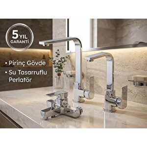 Faucet&shower 3lü Batarya Seti̇