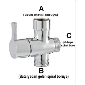 Krom Robot Duş Seti Yönlendirici Musluk Pirinç