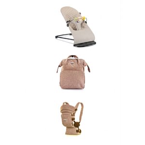 Premium 3'lü Set-ana Kucağı-çanta-kanguru Kahve /
