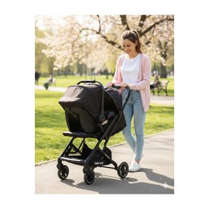 Quantum Kabin Travel Bebek Arabası Kabin Boy Bebek Arabası Pedli Katlanabilir Yağmurluk Hediye