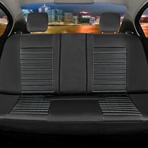 Volkswagen Polo Trendline Full Deri Oto Koltuk Kılıfı Ön Arka Set Original Serisi Siyah Beyaz