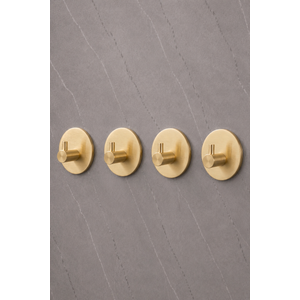 4 Adet- Oval Tasarım Askılık - Mat Gold Renk Antik Altın