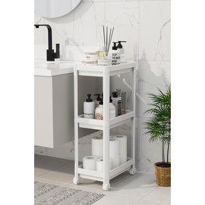 3 Katlı Banyo Raf Ünitesi (peggy) Beyaz Banyo Düzenleyici Şampuanlık Havluluk Dolap(beyaz)