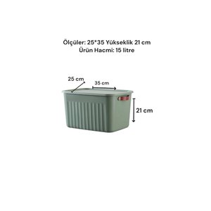 Boxsıs 3 Adet 15 Lt Mix Renk Düzenleyici Kapaklı Kutu - Dolap Içi Organizer Çok Amaçlı Kutu
