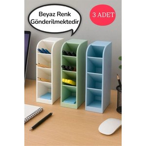 Vorg 3 Adet Kalemlik Masa Üstü Düzenleyici Organizer - Kalem Fırça Çekmece İçi Organizer