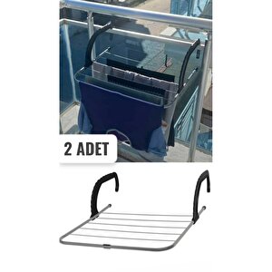 2 Adet Petek Üstü Çamaşır Kurutmalık - Balkon Kurutmalık Askısı
