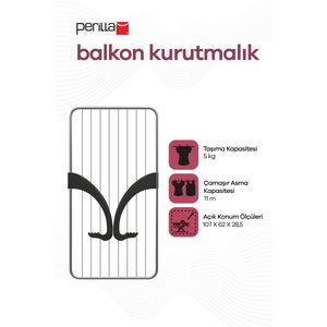 Pratik Hızlı Dirsekli Katlanabilir Balkon Çamaşır Kurutmalığı