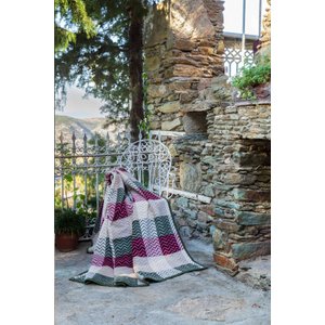 Line Mor Çift Kişilik Pamuklu Battaniye 200x220 Double
