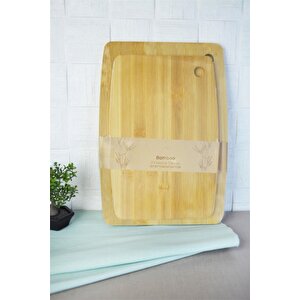 Bambu 700641 2'li Kesme Tahtası Seti - 34x24 30x20 Kesim Tahtası