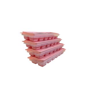 4 Adet Pembe Bas Parmak Silikon Buz Kalıbı 12 Bölmeli Buz Kalıbı Silikon Buzluk