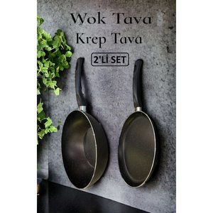 Ragnar 2'li Tava Seti , Wok Tava Krep Tava 2 Parça Tava Set